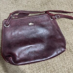 Roots leather bag Burgundy